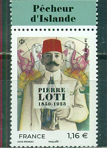 Франция, 2023, Пьер Лоти, Писатель, 1 марка Франция, 2023, Пьер Лоти, Писатель, 1 марка